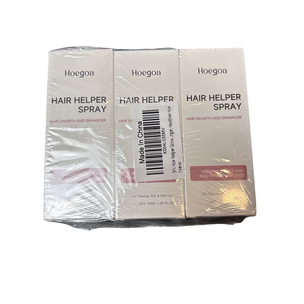 Sealed! 3 Boxes Of 1.59 oz. Hoegoa Hair Helper Spray Hair Growth & Enhancer Pics